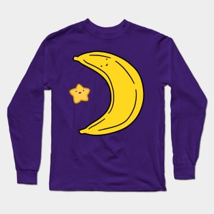 Crescent Moon Banana and Star Long Sleeve T-Shirt